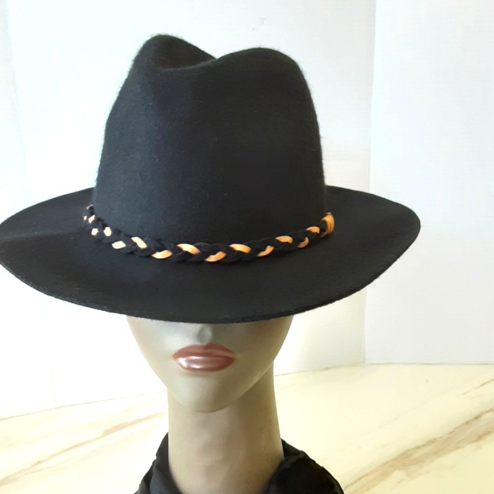 NWOT APT. 9 BRAIDED FLOPPY BRIM FEDORA 100% WOOL HAT